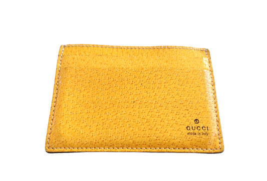 Y2K GUCCI Yellow leather card holder