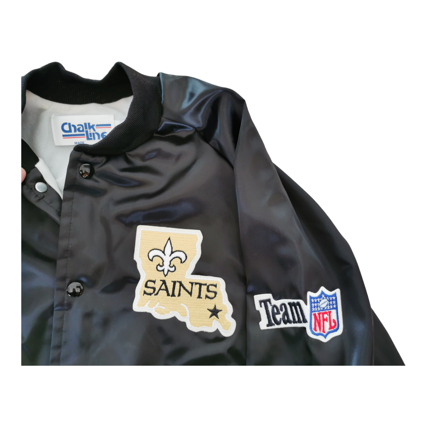 Vintage Chalk Line nylon Jacket NFL SAINTS size Large