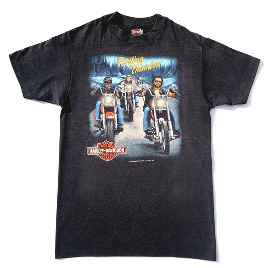 90s HARLEY DAVIDSON 3D EMBLEM Rolling thunder T-shirt