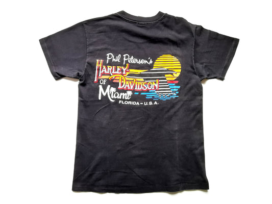 vintage Harley Dadidson thunder bird Miami shop t-shirt